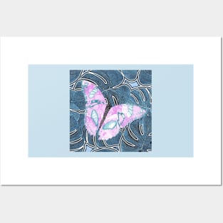 Marbled Paper Butterfly Posters and Art